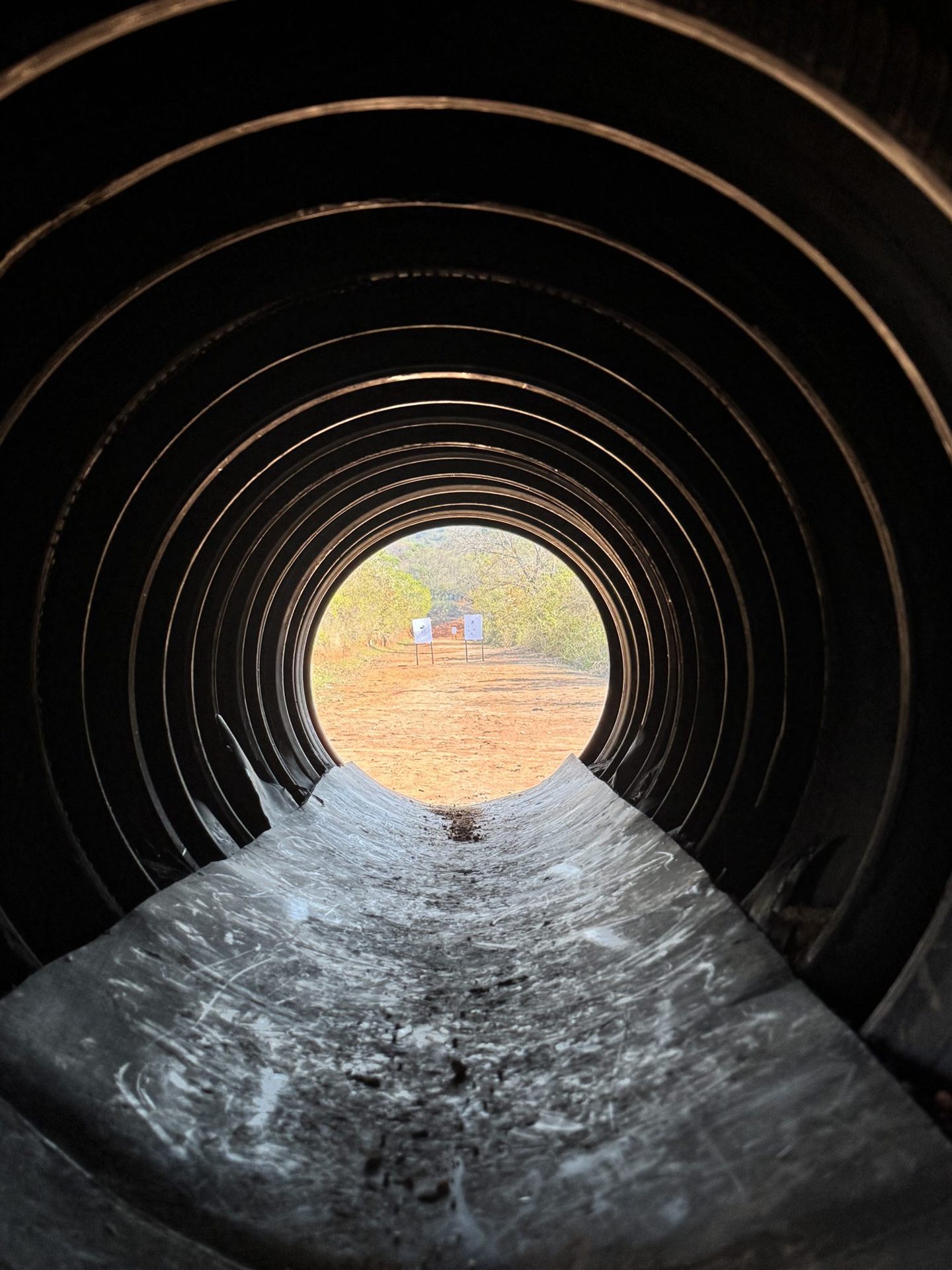 View through the protected 200 metre firing position