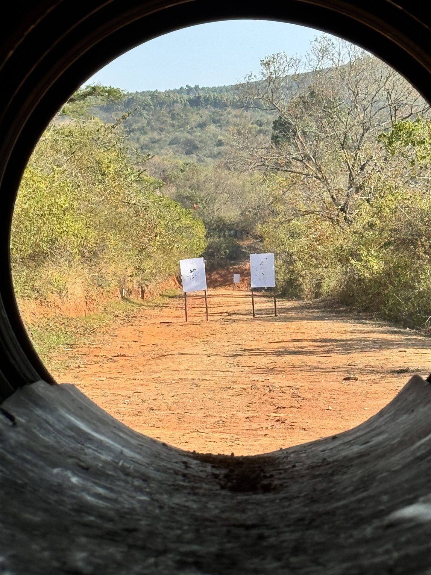 Targets viewed from the 200 metre firing position