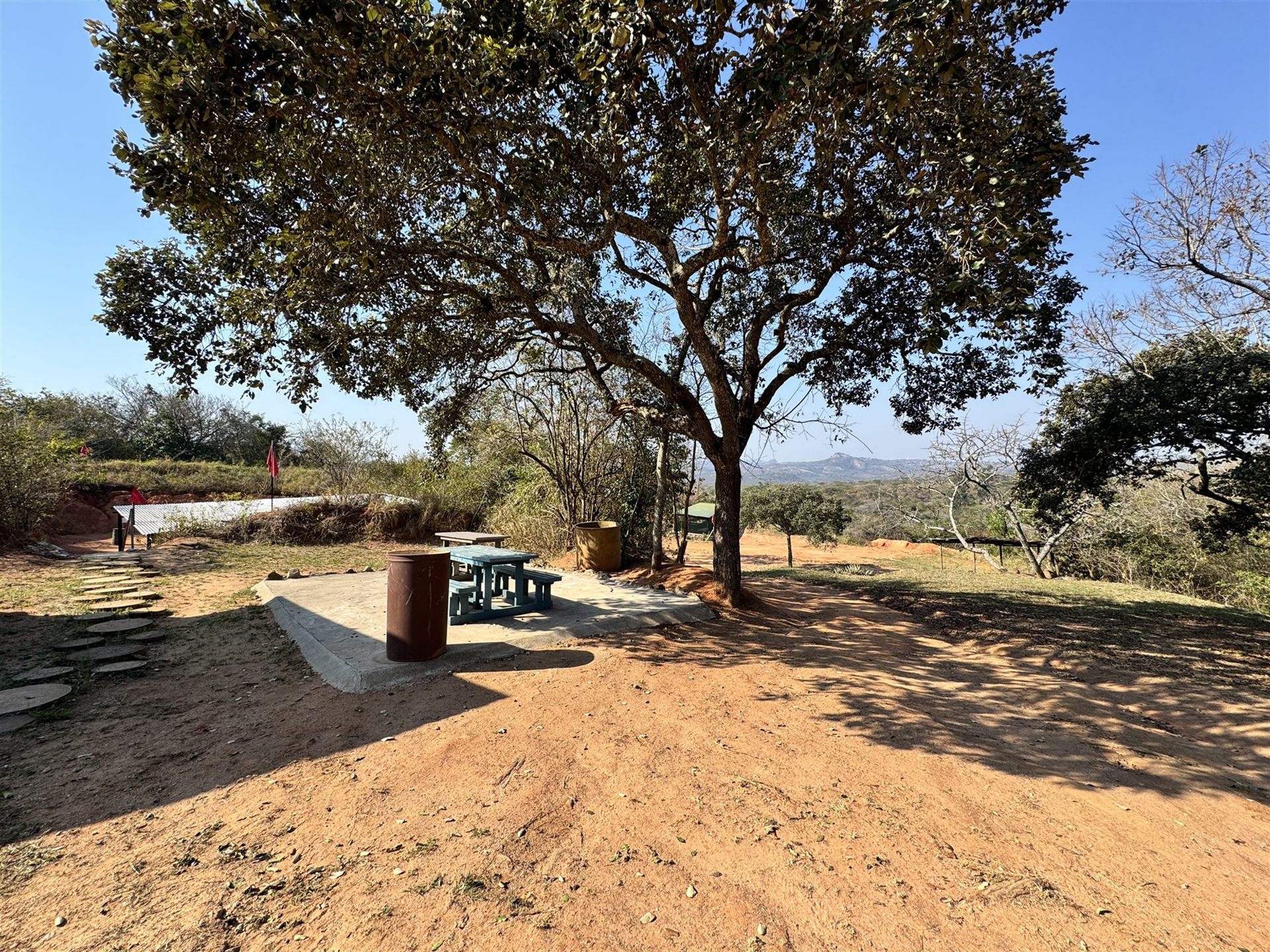 Braai and outdoor seating facility near the 20 metre range