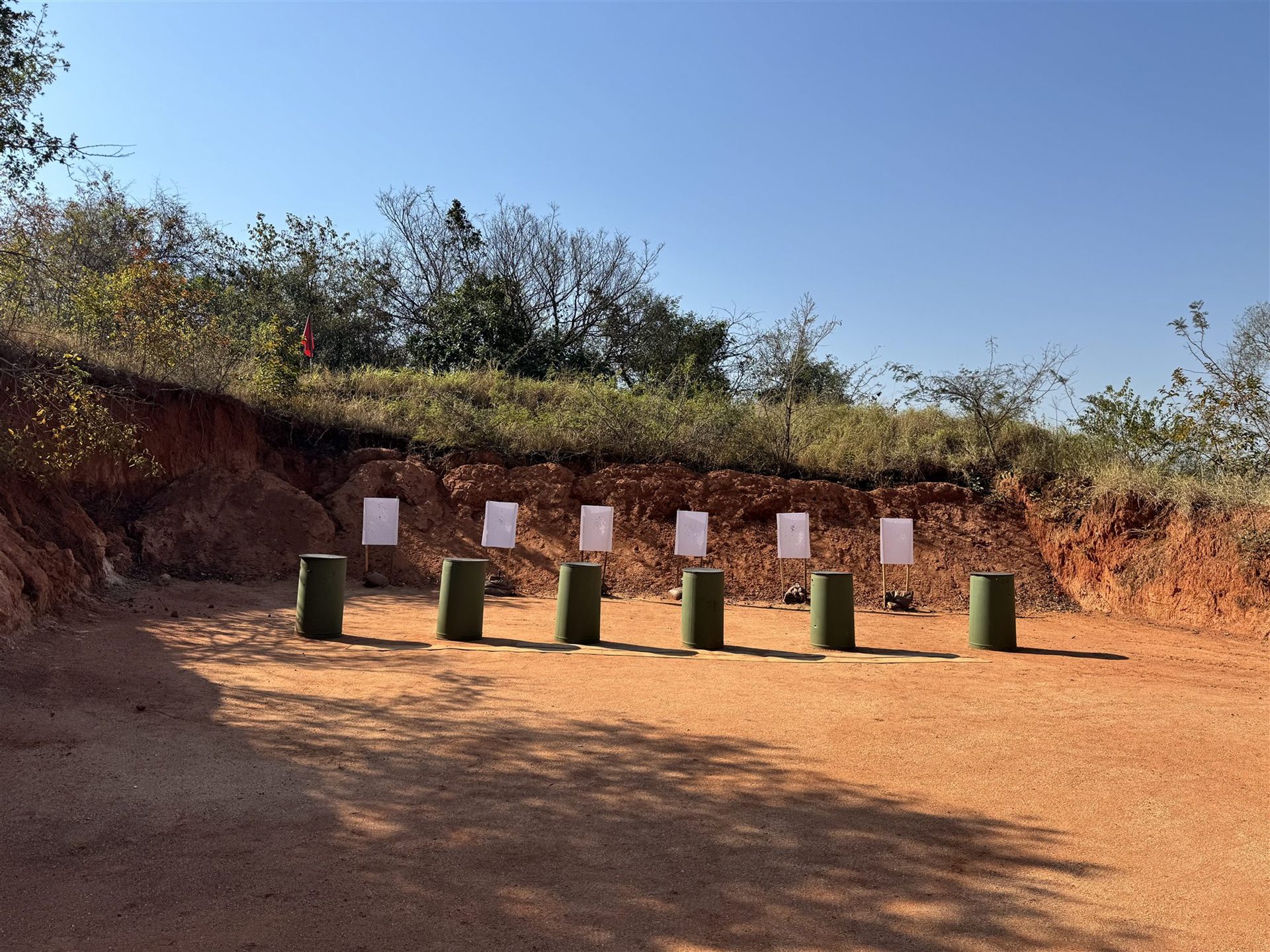 Target line on the JW 20 metre range